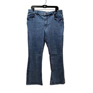 H&M Flare Jeans Women’s 16 Blue Stretch Denim 35x30